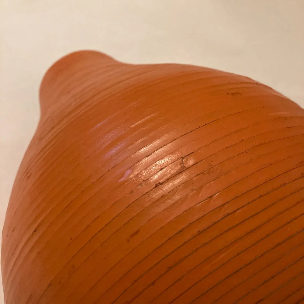 Crate & Barrel Leather Spiral Wrapped Vases